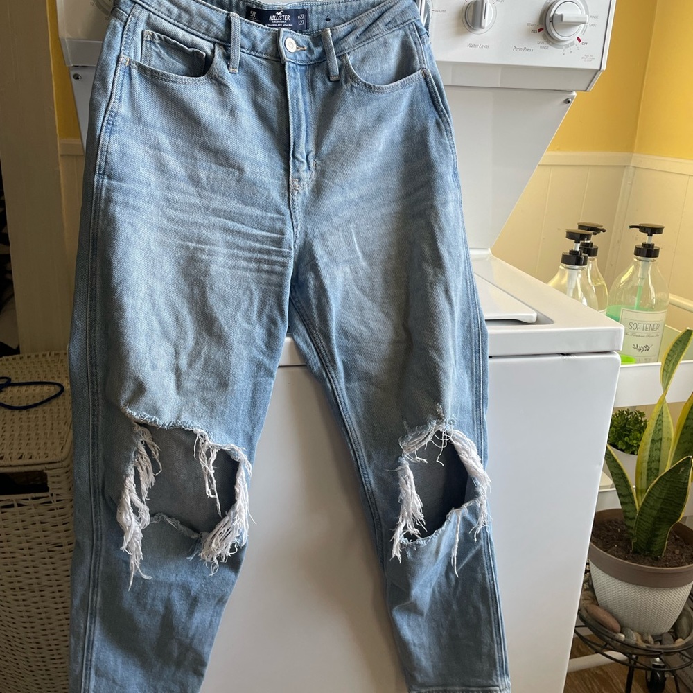 Hollister high rise ripped jeans